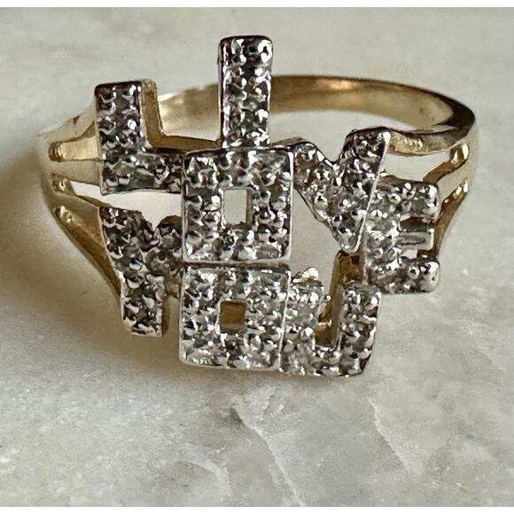 14k Diamond Ring “ I Love You” - Picture 1 of 5